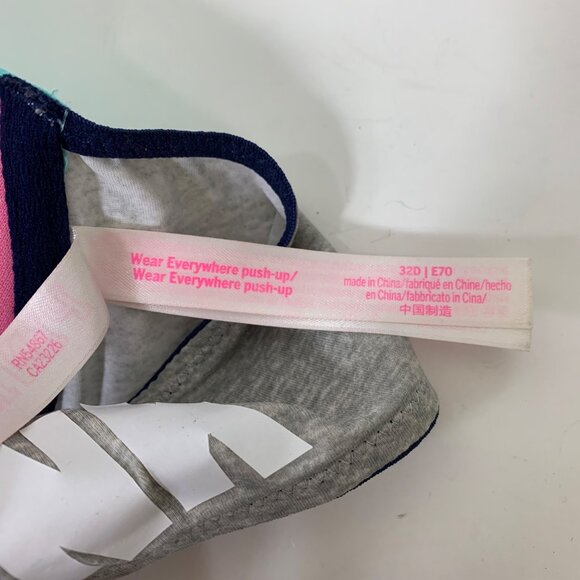 PINK Wear Everywhere Push-up Bra Front Close Bra Aquamarine Size 32D - Picture 7 of 7